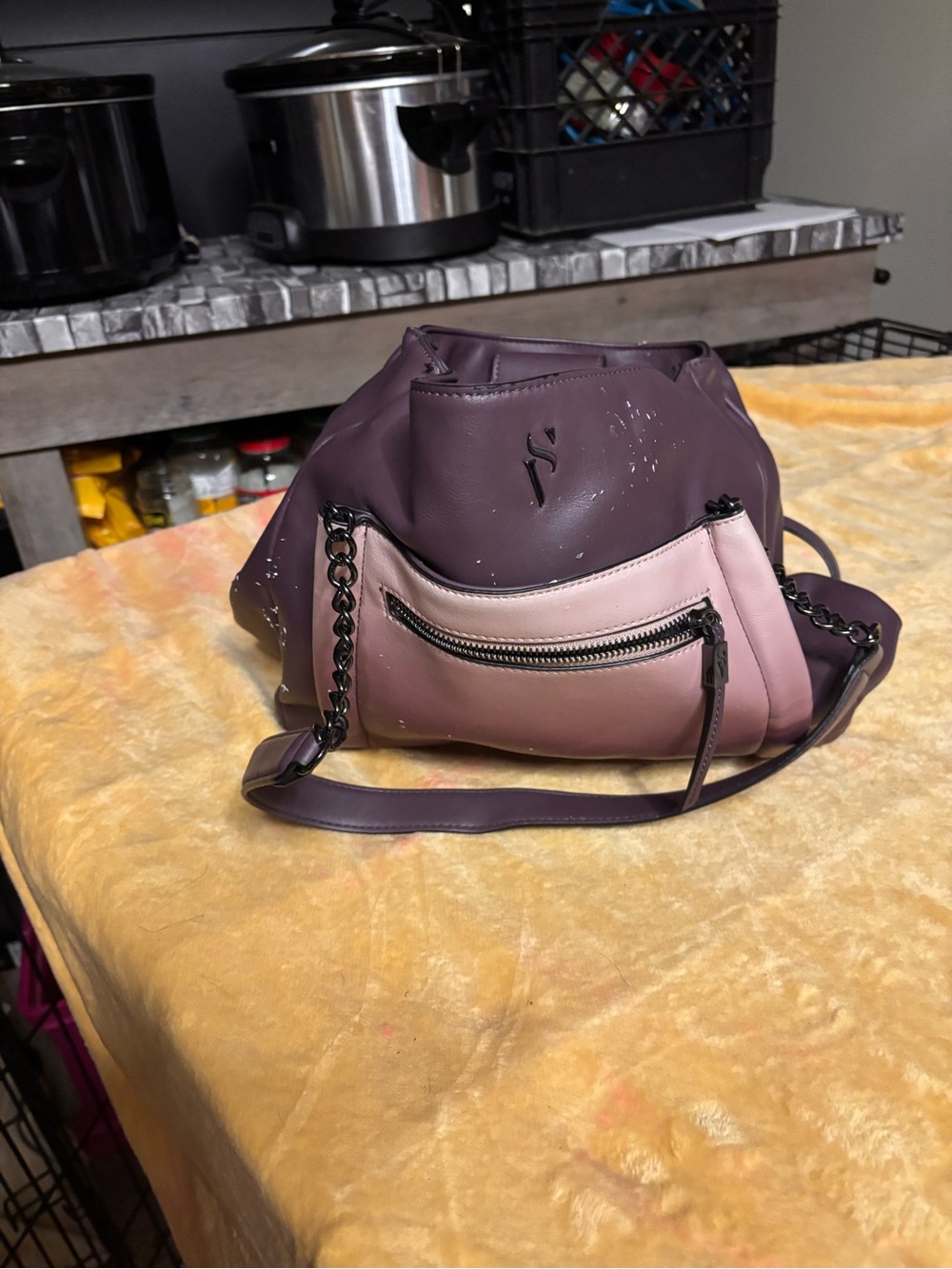 PINK Victoria's Secret Purple and Blush Mini Crossbody Bag